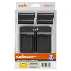 JUPIO Kit 2 batteries EN-EL15C + Chargeur double