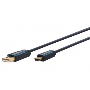 C&acirc;ble adaptateur USB-A vers USB-Mini-B 2.0 1.8 m