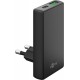 Chargeur rapide 90° 1x USB-C / 1x UBS-A 45W noir